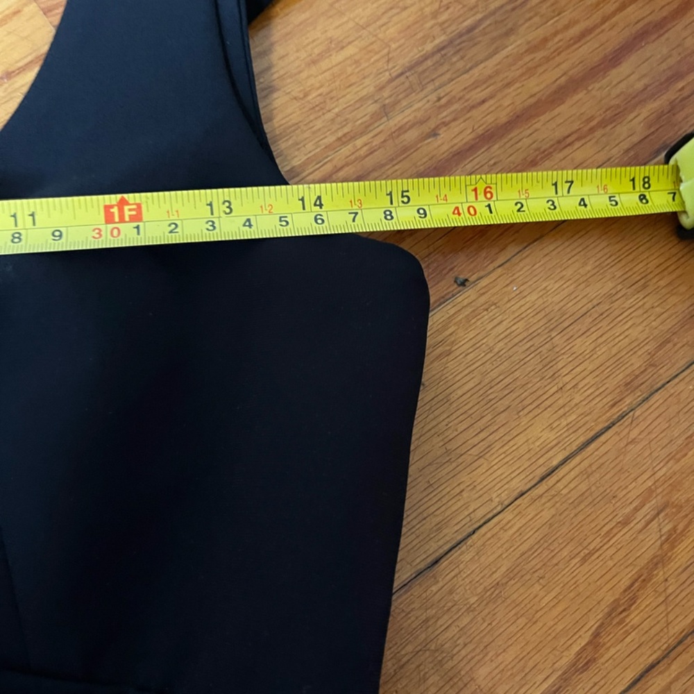 Jill Stuart Black Midi Dress with Plunging V-Neck - Picture 8 of 8